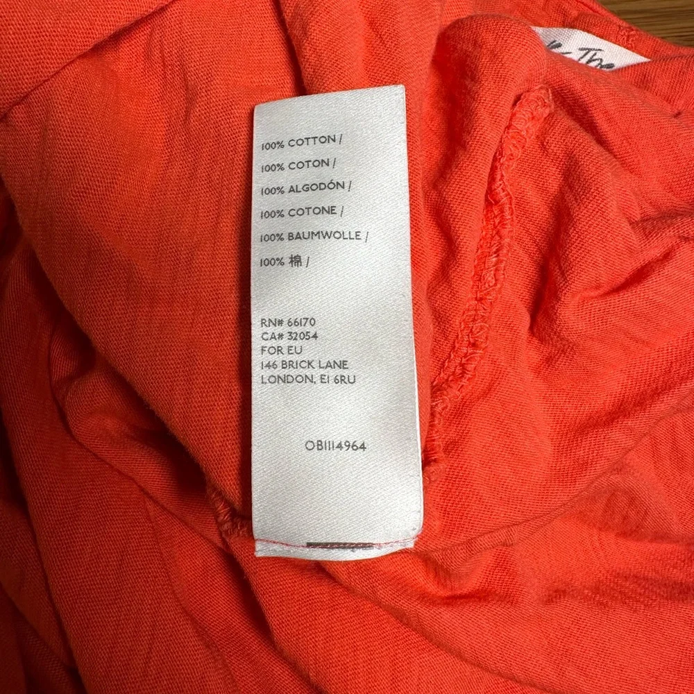 Free People Vibrant Orange Drape Neck Blouse - Picture 5 of 5